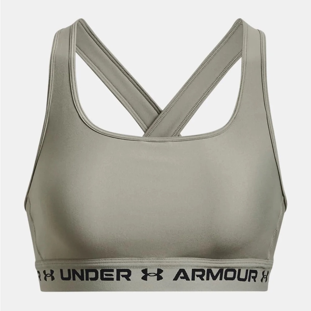 New Under Armour Women's Crossback Medium Support Padded Sports Bra - Size S NWT